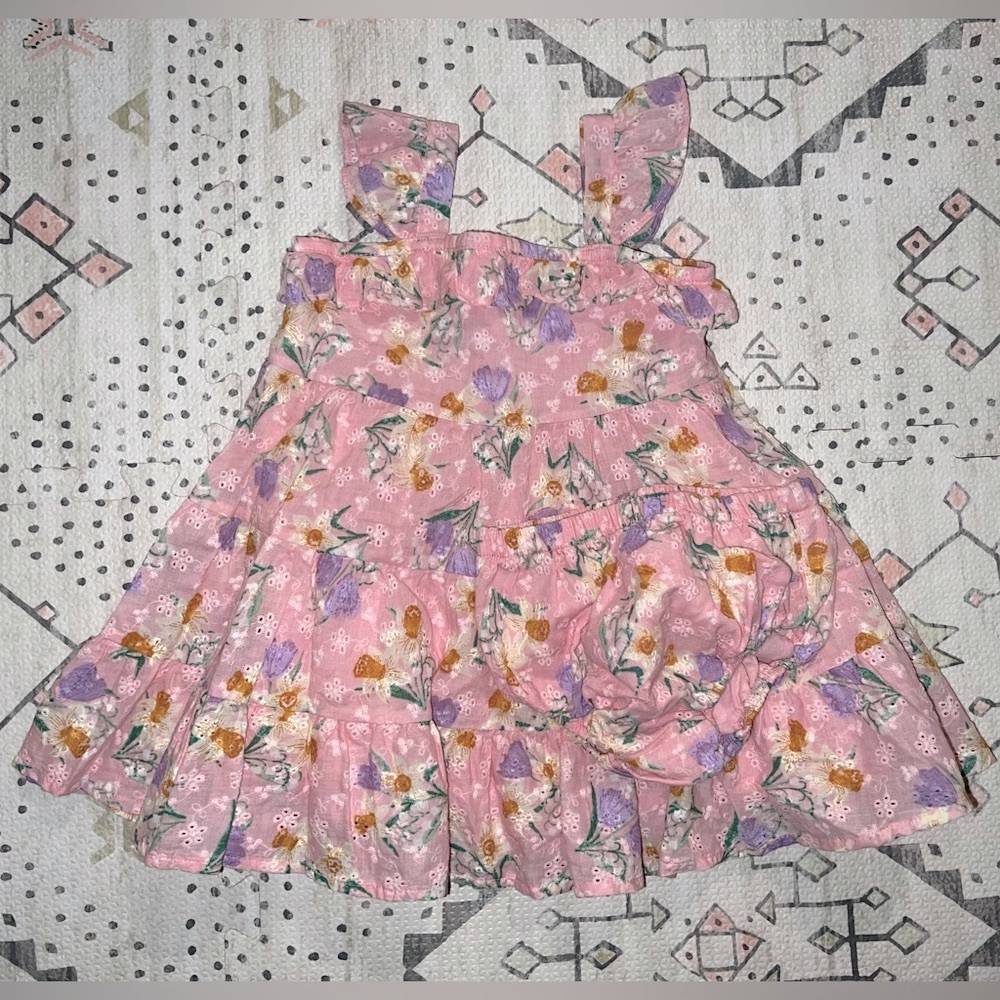 Angel Dear daffodil dress with matching bloomers